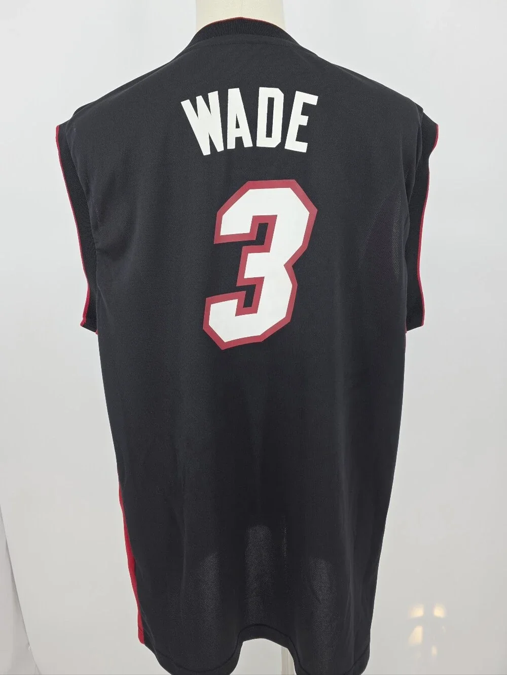 Adidas Dwyane Wade #3 Miami Heat Jersey Mens Large Black NBA Basketball